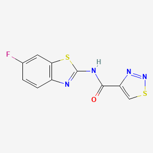 N-(6-fluoro-1,3-benzothiazol-2-yl)-1,2,3-thiadiazole-4-carboxamide