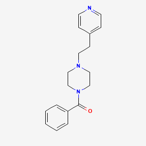 molecular formula C18H21N3O B11363075 1-Benzoyl-4-(2-pyridin-4-ylethyl)piperazine 