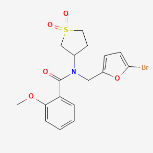 N-[(5-bromofuran-2-yl)methyl]-N-(1,1-dioxidotetrahydrothiophen-3-yl)-2-methoxybenzamide