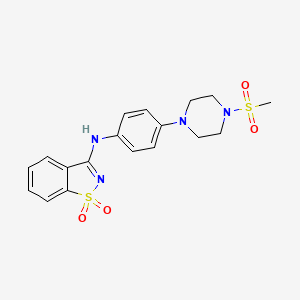 N-{4-[4-(methylsulfonyl)piperazin-1-yl]phenyl}-1,2-benzothiazol-3-amine 1,1-dioxide