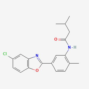 N-[5-(5-chloro-1,3-benzoxazol-2-yl)-2-methylphenyl]-3-methylbutanamide