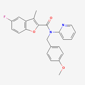 5-fluoro-N-(4-methoxybenzyl)-3-methyl-N-(pyridin-2-yl)-1-benzofuran-2-carboxamide