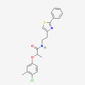 2-(4-chloro-3-methylphenoxy)-N-[2-(2-phenyl-1,3-thiazol-4-yl)ethyl]propanamide