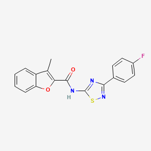 N-[3-(4-fluorophenyl)-1,2,4-thiadiazol-5-yl]-3-methyl-1-benzofuran-2-carboxamide