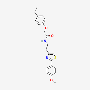 molecular formula C22H24N2O3S B11363125 2-(4-ethylphenoxy)-N-{2-[2-(4-methoxyphenyl)-1,3-thiazol-4-yl]ethyl}acetamide 