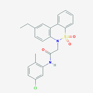 N-(5-chloro-2-methylphenyl)-2-(9-ethyl-5,5-dioxido-6H-dibenzo[c,e][1,2]thiazin-6-yl)acetamide