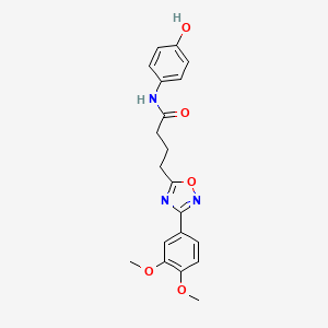 4-[3-(3,4-dimethoxyphenyl)-1,2,4-oxadiazol-5-yl]-N-(4-hydroxyphenyl)butanamide