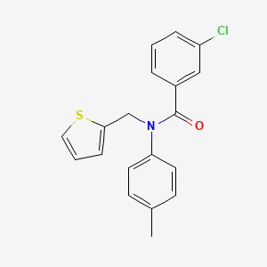 3-chloro-N-(4-methylphenyl)-N-(thiophen-2-ylmethyl)benzamide