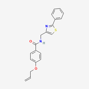 N-[(2-phenyl-1,3-thiazol-4-yl)methyl]-4-(prop-2-en-1-yloxy)benzamide