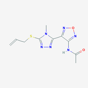 N-{4-[4-methyl-5-(prop-2-en-1-ylsulfanyl)-4H-1,2,4-triazol-3-yl]-1,2,5-oxadiazol-3-yl}acetamide