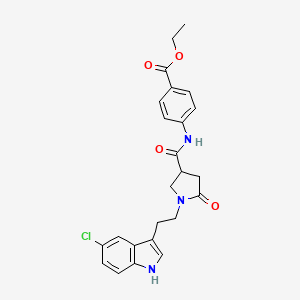 ethyl 4-[({1-[2-(5-chloro-1H-indol-3-yl)ethyl]-5-oxopyrrolidin-3-yl}carbonyl)amino]benzoate