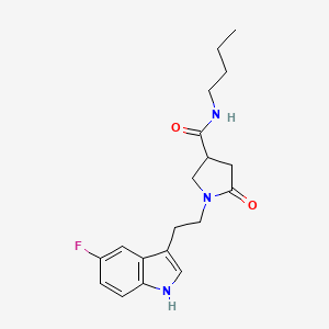 N-butyl-1-[2-(5-fluoro-1H-indol-3-yl)ethyl]-5-oxopyrrolidine-3-carboxamide