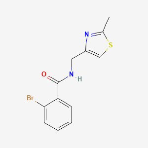 molecular formula C12H11BrN2OS B11363243 2-bromo-N-[(2-methyl-1,3-thiazol-4-yl)methyl]benzamide 