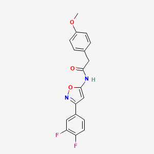 N-[3-(3,4-difluorophenyl)-1,2-oxazol-5-yl]-2-(4-methoxyphenyl)acetamide