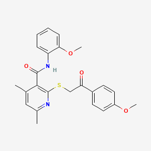 N-(2-methoxyphenyl)-2-{[2-(4-methoxyphenyl)-2-oxoethyl]sulfanyl}-4,6-dimethylpyridine-3-carboxamide