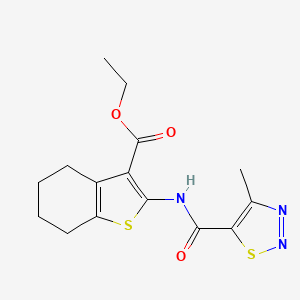 Ethyl 2-{[(4-methyl-1,2,3-thiadiazol-5-yl)carbonyl]amino}-4,5,6,7-tetrahydro-1-benzothiophene-3-carboxylate