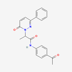 N-(4-acetylphenyl)-2-(6-oxo-3-phenylpyridazin-1(6H)-yl)propanamide