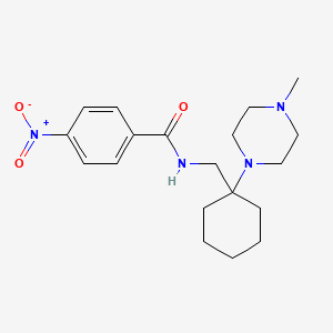 molecular formula C19H28N4O3 B11363306 N-{[1-(4-methylpiperazin-1-yl)cyclohexyl]methyl}-4-nitrobenzamide 