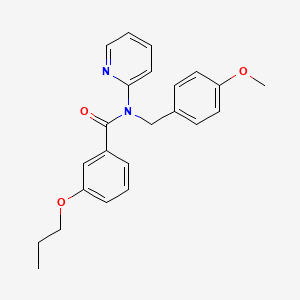 molecular formula C23H24N2O3 B11363327 N-(4-methoxybenzyl)-3-propoxy-N-(pyridin-2-yl)benzamide 