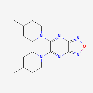 molecular formula C16H24N6O B11363339 5,6-Bis-(4-methyl-piperidin-1-yl)-[1,2,5]oxadiazolo[3,4-b]pyrazine 