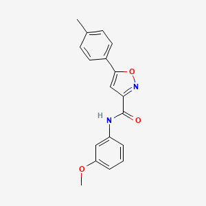 molecular formula C18H16N2O3 B11363376 N-(3-methoxyphenyl)-5-(4-methylphenyl)-1,2-oxazole-3-carboxamide 