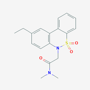 2-(9-ethyl-5,5-dioxido-6H-dibenzo[c,e][1,2]thiazin-6-yl)-N,N-dimethylacetamide