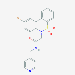 molecular formula C20H16BrN3O3S B11363398 2-(9-Bromo-5,5-dioxido-6H-dibenzo[C,E][1,2]thiazin-6-YL)-N-(4-pyridinylmethyl)acetamide 