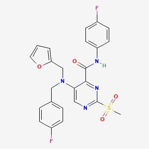 5-[(4-fluorobenzyl)(furan-2-ylmethyl)amino]-N-(4-fluorophenyl)-2-(methylsulfonyl)pyrimidine-4-carboxamide