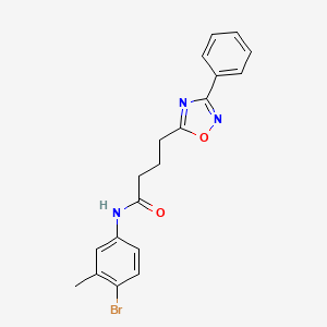 molecular formula C19H18BrN3O2 B11363439 N-(4-bromo-3-methylphenyl)-4-(3-phenyl-1,2,4-oxadiazol-5-yl)butanamide 