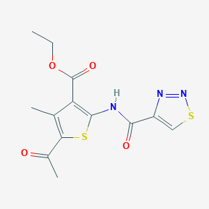 Ethyl 5-acetyl-4-methyl-2-[(1,2,3-thiadiazol-4-ylcarbonyl)amino]thiophene-3-carboxylate