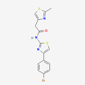 N-[4-(4-bromophenyl)-1,3-thiazol-2-yl]-2-(2-methyl-1,3-thiazol-4-yl)acetamide