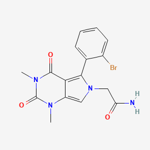 molecular formula C16H15BrN4O3 B11363451 2-[5-(2-bromophenyl)-1,3-dimethyl-2,4-dioxo-1,2,3,4-tetrahydro-6H-pyrrolo[3,4-d]pyrimidin-6-yl]acetamide 