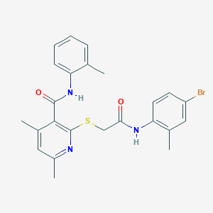 2-({2-[(4-bromo-2-methylphenyl)amino]-2-oxoethyl}sulfanyl)-4,6-dimethyl-N-(2-methylphenyl)pyridine-3-carboxamide