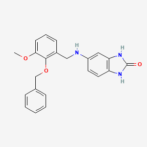 molecular formula C22H21N3O3 B11363479 5-(2-Benzyloxy-3-methoxy-benzylamino)-1,3-dihydro-benzoimidazol-2-one 