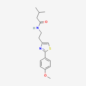 molecular formula C17H22N2O2S B11363520 N-{2-[2-(4-methoxyphenyl)-1,3-thiazol-4-yl]ethyl}-3-methylbutanamide 