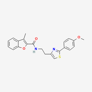 molecular formula C22H20N2O3S B11363527 N-{2-[2-(4-methoxyphenyl)-1,3-thiazol-4-yl]ethyl}-3-methyl-1-benzofuran-2-carboxamide 