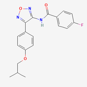 4-fluoro-N-{4-[4-(2-methylpropoxy)phenyl]-1,2,5-oxadiazol-3-yl}benzamide