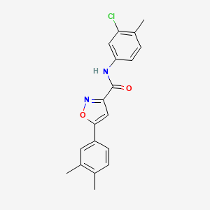 molecular formula C19H17ClN2O2 B11363562 N-(3-chloro-4-methylphenyl)-5-(3,4-dimethylphenyl)-1,2-oxazole-3-carboxamide 