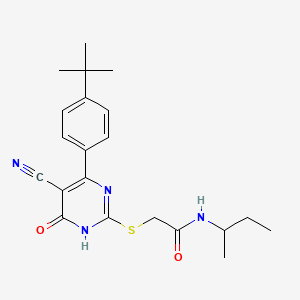 N-(Butan-2-YL)-2-{[4-(4-tert-butylphenyl)-5-cyano-6-oxo-1,6-dihydropyrimidin-2-YL]sulfanyl}acetamide