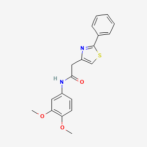 N-(3,4-dimethoxyphenyl)-2-(2-phenyl-1,3-thiazol-4-yl)acetamide