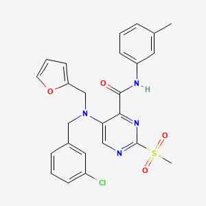 5-[(3-chlorobenzyl)(furan-2-ylmethyl)amino]-N-(3-methylphenyl)-2-(methylsulfonyl)pyrimidine-4-carboxamide