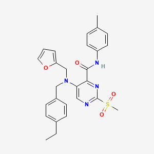 5-[(4-ethylbenzyl)(furan-2-ylmethyl)amino]-N-(4-methylphenyl)-2-(methylsulfonyl)pyrimidine-4-carboxamide