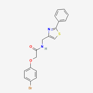 2-(4-bromophenoxy)-N-[(2-phenyl-1,3-thiazol-4-yl)methyl]acetamide