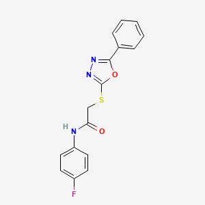 N-(4-fluorophenyl)-2-[(5-phenyl-1,3,4-oxadiazol-2-yl)sulfanyl]acetamide