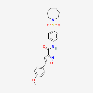 N-[4-(azepan-1-ylsulfonyl)phenyl]-5-(4-methoxyphenyl)-1,2-oxazole-3-carboxamide