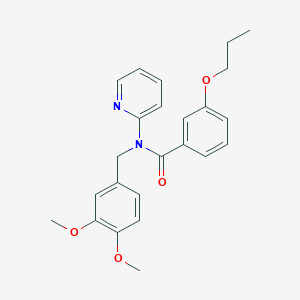 N-(3,4-dimethoxybenzyl)-3-propoxy-N-(pyridin-2-yl)benzamide