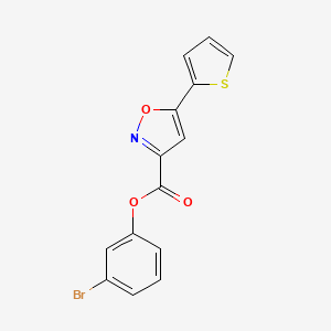 3-Bromophenyl 5-(thiophen-2-yl)-1,2-oxazole-3-carboxylate