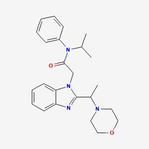 2-{2-[1-(morpholin-4-yl)ethyl]-1H-benzimidazol-1-yl}-N-phenyl-N-(propan-2-yl)acetamide