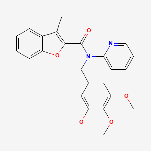 3-methyl-N-(pyridin-2-yl)-N-(3,4,5-trimethoxybenzyl)-1-benzofuran-2-carboxamide