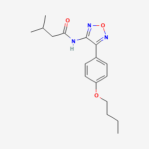 N-[4-(4-butoxyphenyl)-1,2,5-oxadiazol-3-yl]-3-methylbutanamide